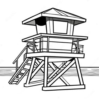 Beach Lifeguard Tower Coloring Page 50224-40093