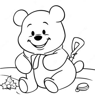 Christmas Winnie The Pooh Coloring Pages