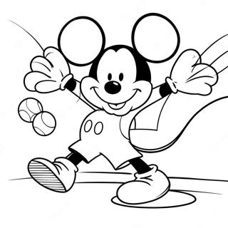 Mickey Mouse Playing Soccer Coloring Page 50284-40137