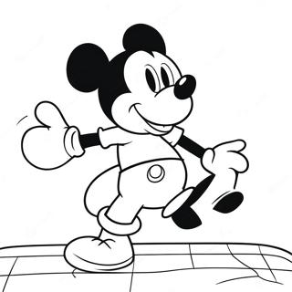 Mickey Mouse Playing Soccer Coloring Page 50284-40140