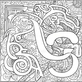 Colorful Arabic Letters Coloring Page 50304-40160