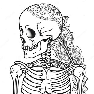 Detailed Human Skeleton Coloring Page 50344-40186