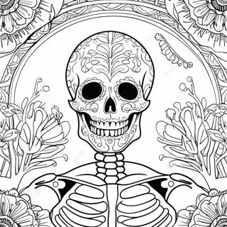 Detailed Human Skeleton Coloring Page 50344-40187