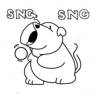 Sing Coloring Page 5036-4140