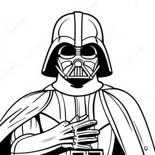 Darth Vader In Battle Coloring Page 50384-40219