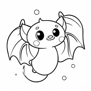 Cute Bat Flying Coloring Page 50444-40270