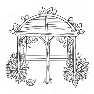 Festive Sukkah With Decorations Coloring Page 50454-40274