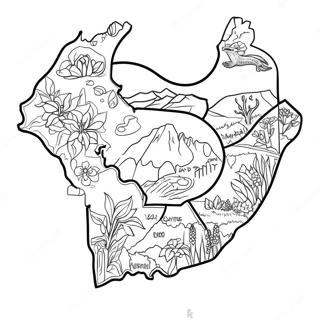 South Africa Map Coloring Page 50493-40302