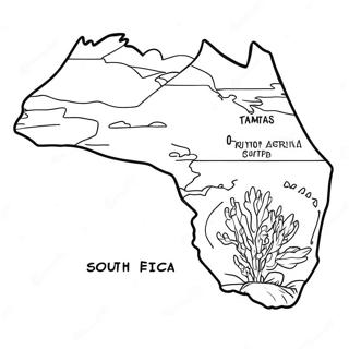 South Africa Map Coloring Page 50493-40303