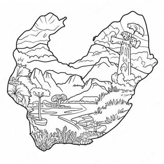 South Africa Map Coloring Page 50493-40304