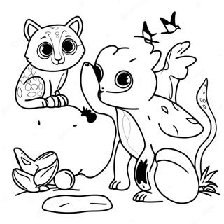 Vibrant South African Wildlife Coloring Page 50494-40306