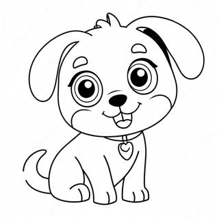 Cute Anime Dog With Big Eyes Coloring Page 50514-40321