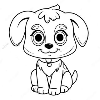 Cute Anime Dog With Big Eyes Coloring Page 50514-40322