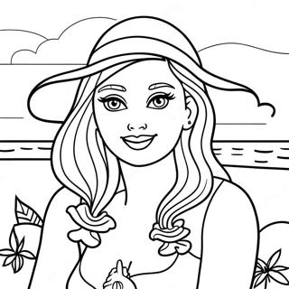 Barbie At The Beach Coloring Page 50523-40327