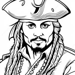 Pirate Johnny Depp Coloring Page 50534-40337