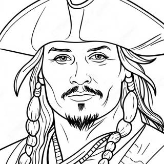 Pirate Johnny Depp Coloring Page 50534-40338