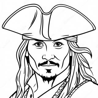 Pirate Johnny Depp Coloring Page 50534-40340