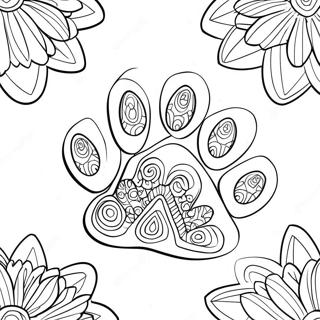 Paw Print Coloring Pages