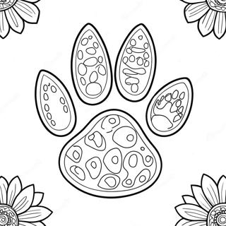 Paw Print Coloring Page 50563-40358