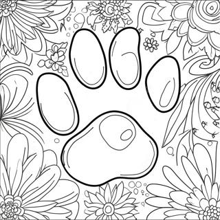 Colorful Paw Print Coloring Page 50564-40363