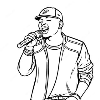 Kane Brown Singing On Stage Coloring Page 50584-40378