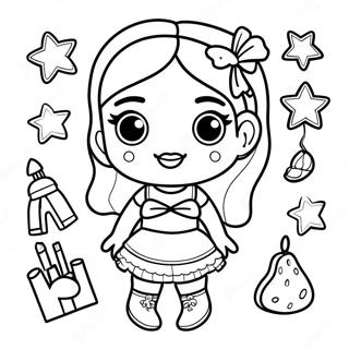 Cute Marisole Monday Paper Doll Coloring Page 50594-40390