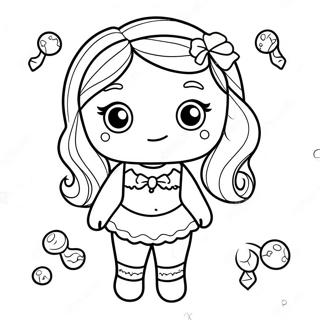 Cute Marisole Monday Paper Doll Coloring Page 50594-40391