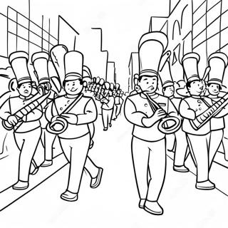 Colorful Marching Band Parade Coloring Page 50614-40403