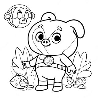 Alpha Pig Super Why Coloring Page 50653-40429