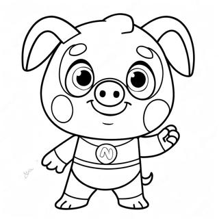 Alpha Pig Super Why Coloring Page 50653-40432