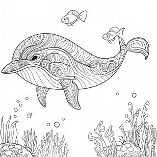 Whale For Adults Coloring Pages