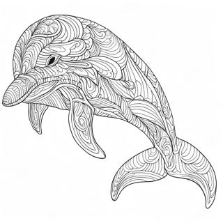 Majestic Whale Swimming Coloring Page 50694-40462