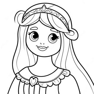 Girly Princess Coloring Page 50703-40468