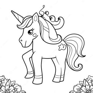 Cute Unicorn Coloring Page 50704-40474