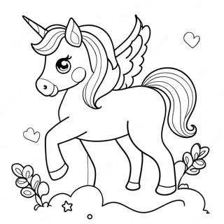 Cute Unicorn Coloring Page 50704-40475