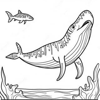 Mosasaurus Megalodon Coloring Page 50713-40479