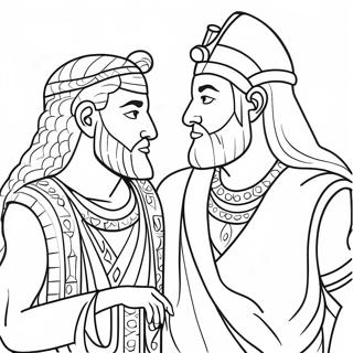 Moses And Pharaoh Coloring Page 50723-40489