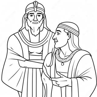 Moses And Pharaoh Coloring Page 50723-40490