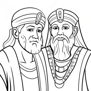 Moses And Pharaoh Coloring Page 50723-40491