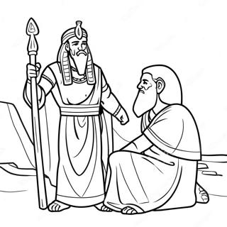 Moses And Pharaoh Coloring Page 50723-40492