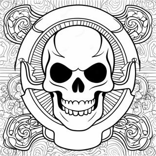 Skull Harley Davidson Logo Coloring Page 50783-40542