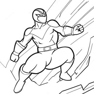 Red Ranger In Action Coloring Page 50794-40546