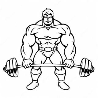 Powerful Superhero Lifting Weights Coloring Page 50804-40558