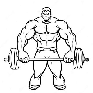 Powerful Superhero Lifting Weights Coloring Page 50804-40560