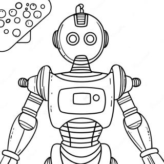 Futuristic Robot Coloring Page 50834-40581