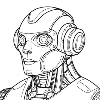 Futuristic Robot Coloring Page 50834-40582