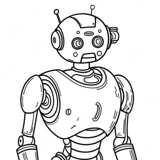 Futuristic Robot Coloring Page 50834-40584