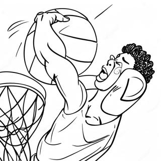 Slam Dunk Basketball Player Coloring Page 50843-40578