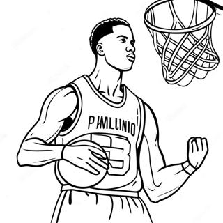 Slam Dunk Basketball Player Coloring Page 50843-40579