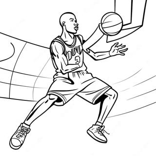 Slam Dunk Basketball Player Coloring Page 50843-40580